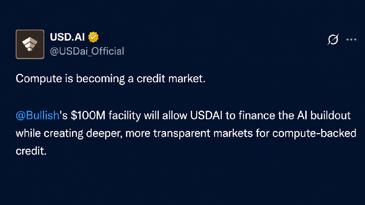 Bullish Makes $100 Million AI Credit Bet Using GPUs as Collateral