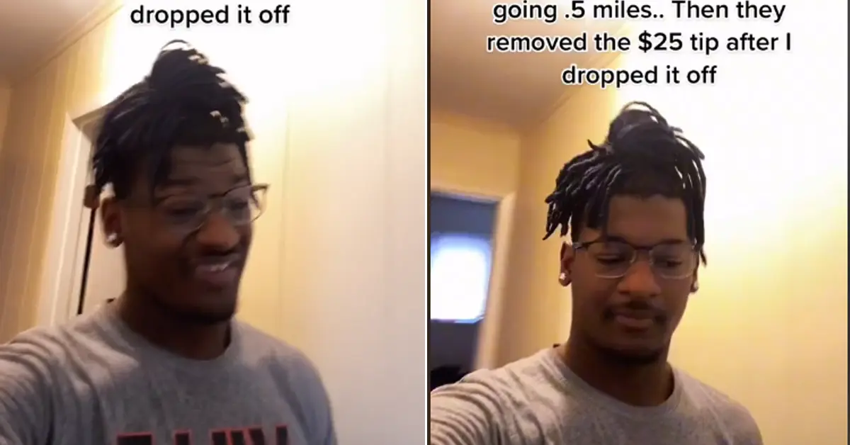 Customer Cancels $30 Tip After Uber Eats Driver Completes Delivery in Viral TikTok