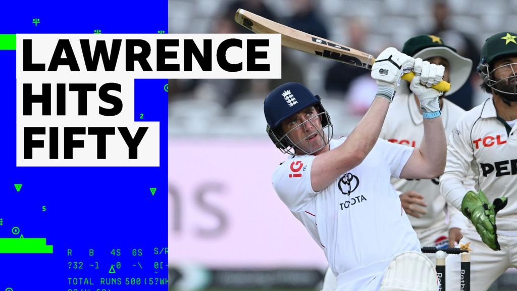 England vs Pakistan Second Test: Dan Lawrence Scores a Half-Century Despite Difficult Weather Conditions