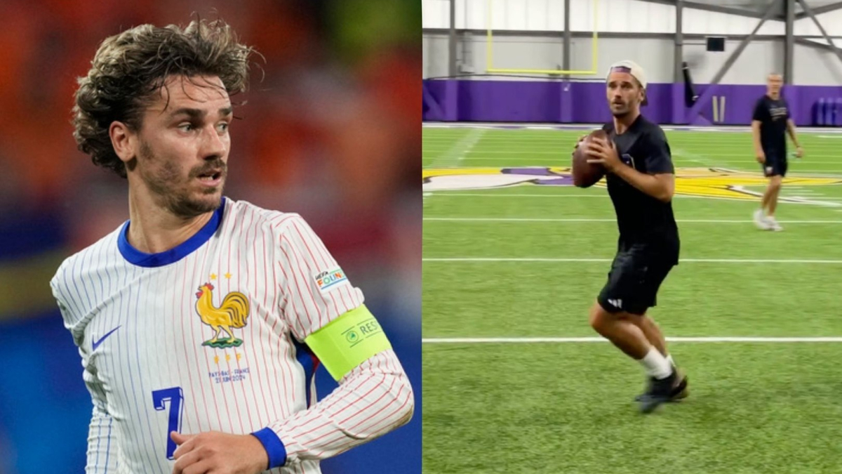Griezmann Throws Perfect Deep Ball, Prompting NFL Teams to Wonder If He Wants to Try Out