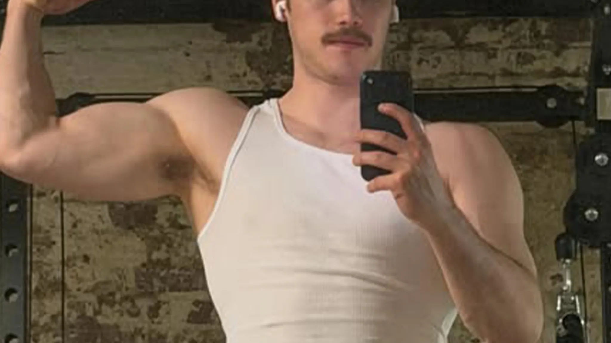 Guess the Heartthrob Flexing Muscles in This Mirror Selfie