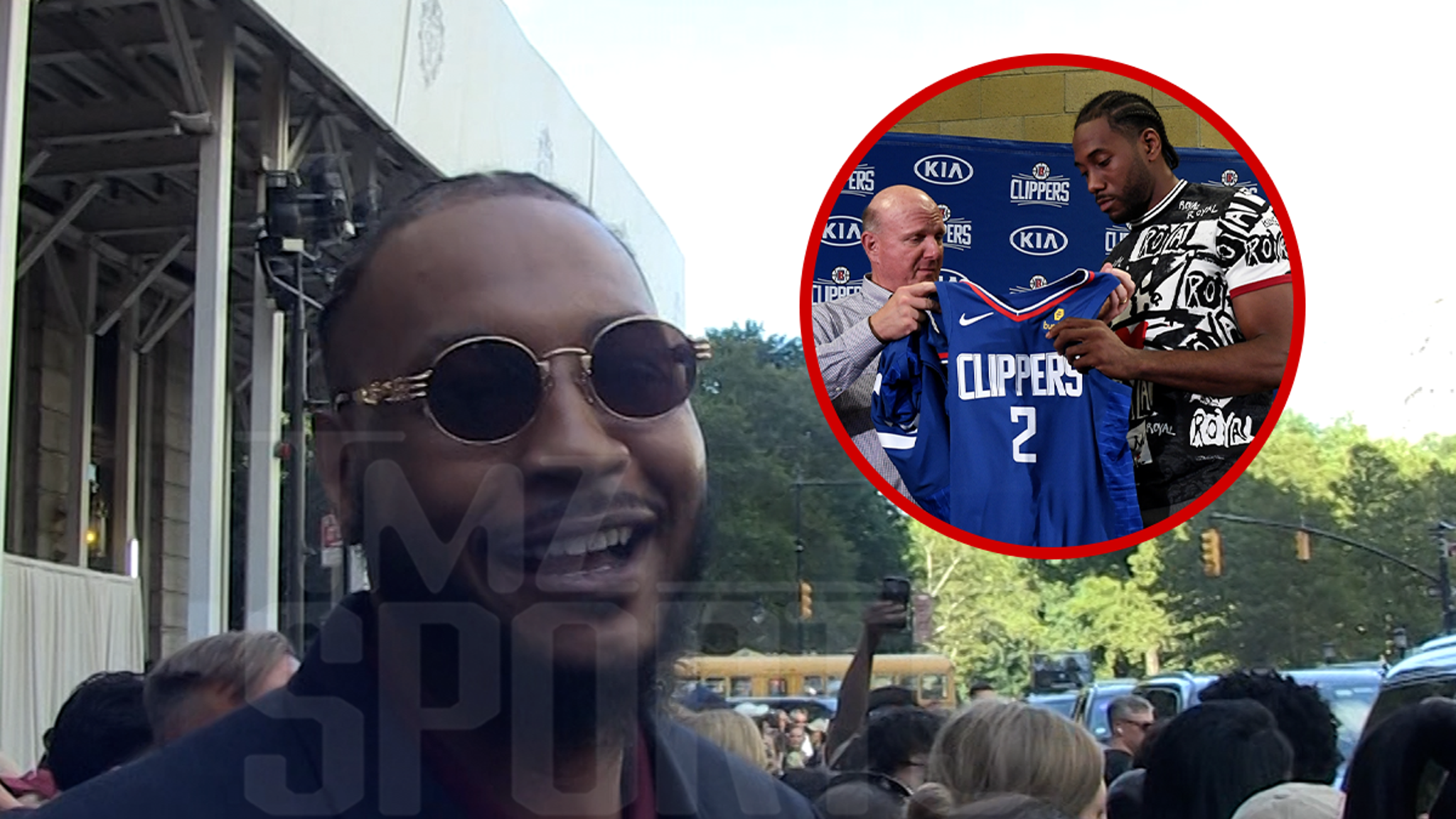 Carmelo Anthony Brushes Off Clippers Scandal Questions at New York Fashion Week