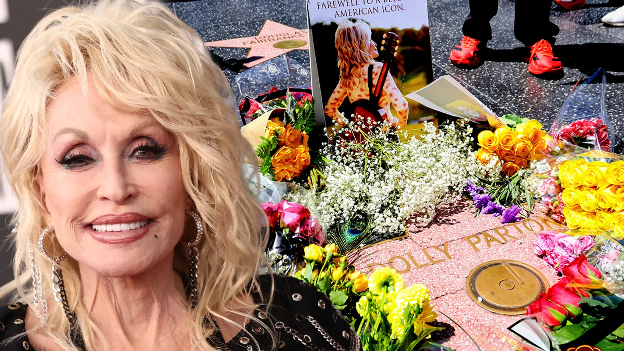 Dolly Parton’s Hollywood Star Damaged After Flowers Are Stolen and Name Is Scratched