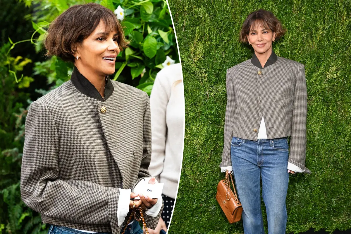 Halle Berry Styles Chanel Jacket With On-Sale Jeans