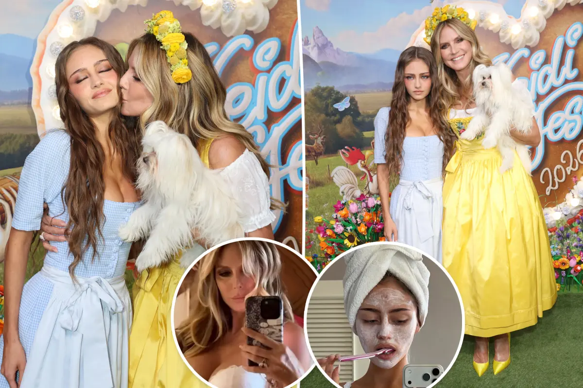 Heidi Klum, 53, and Daughter Leni, 22, Twin in Matching White Lingerie