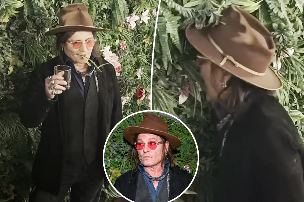 Johnny Depp Eats Decorative Plant at Las Vegas Party in Bizarre Video