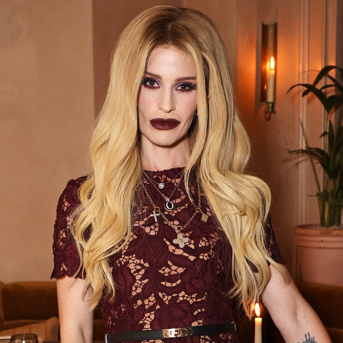Kelly Osbourne Debuts Dark Hair With Asymmetric Bangs at OnlyFans Show