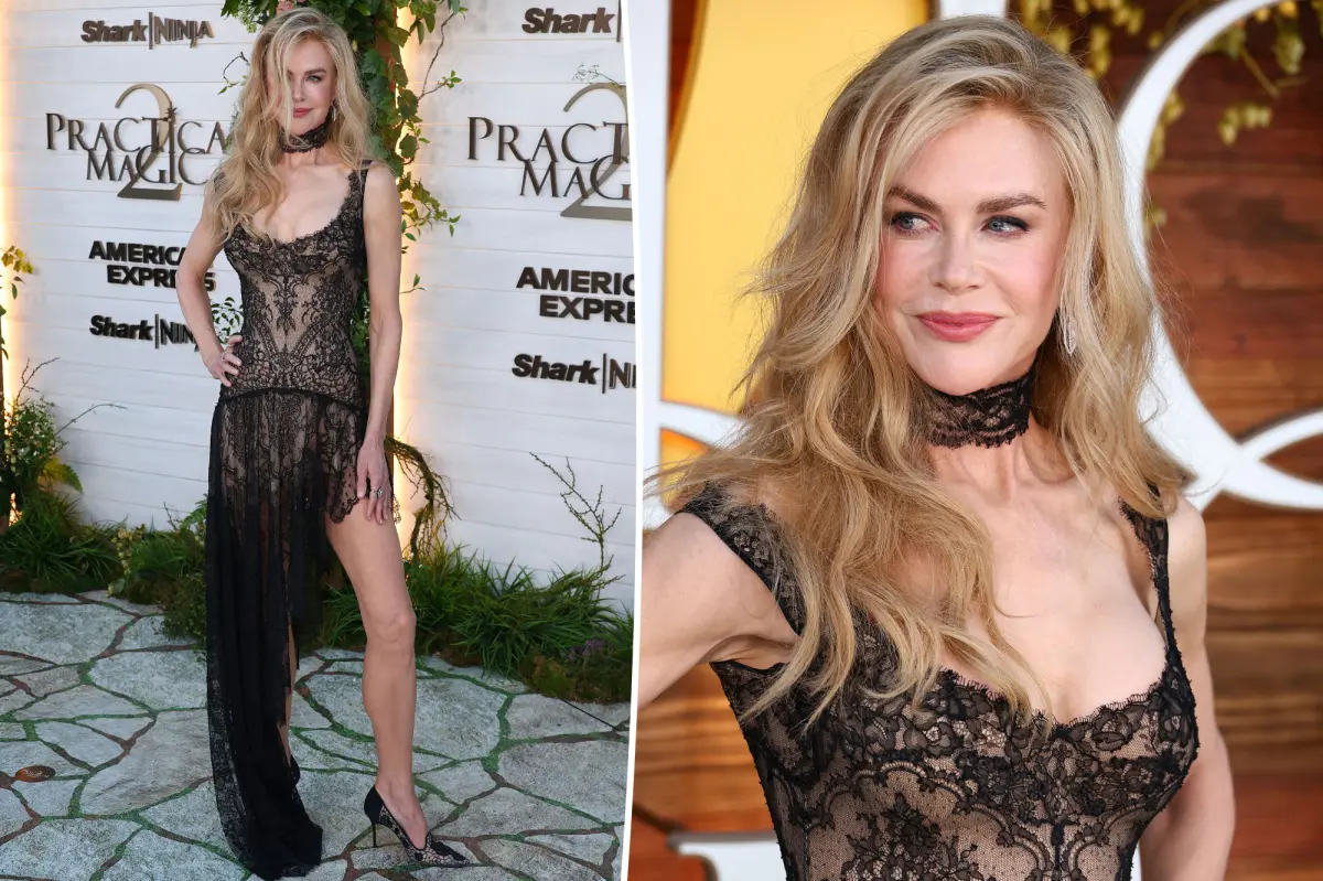 Nicole Kidman Embraces Witchy Glamour in Black Lace Versace at ‘Practical Magic 2’ LA Premiere
