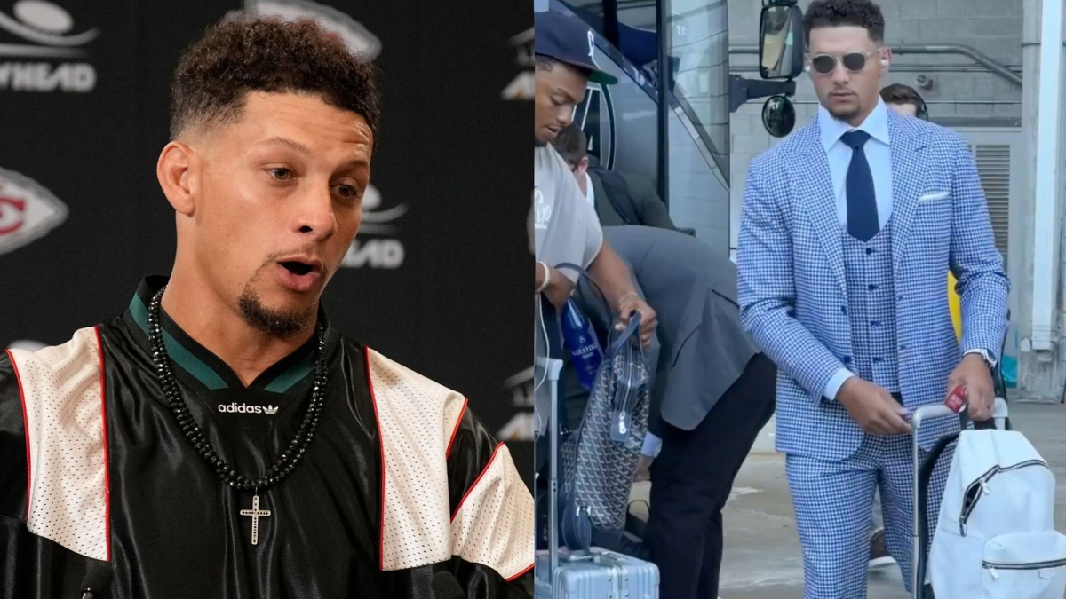 Patrick Mahomes’ Awkward Sunglasses Pose Turns Casual Stadium Arrival Into an Advertisement