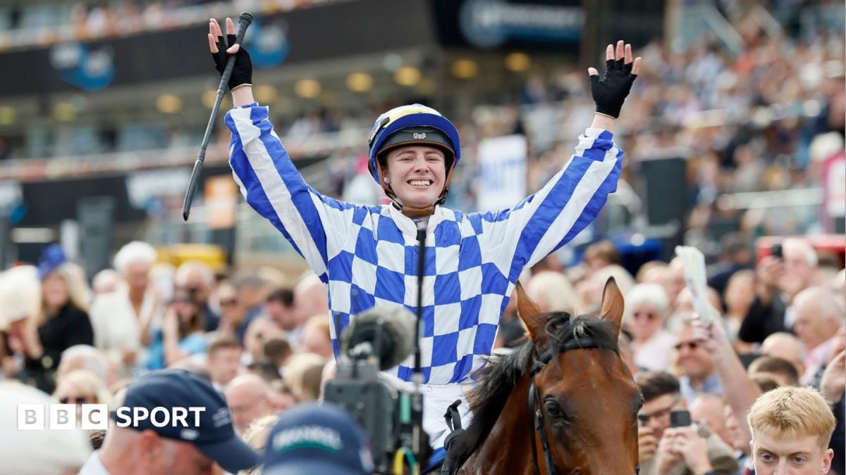 St Leger 2026: Saffie Osborne becomes first female winner on Highwayman