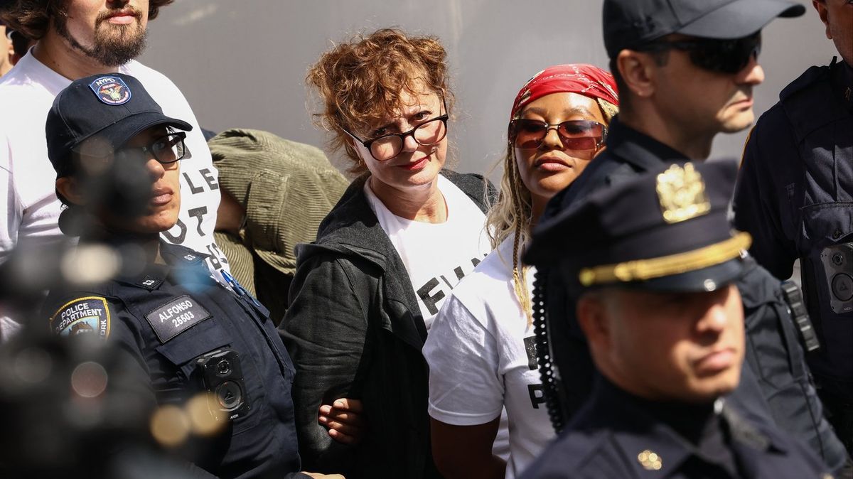 Susan Sarandon Among Protestors Arrested Amid Netanyahu UN Walkout