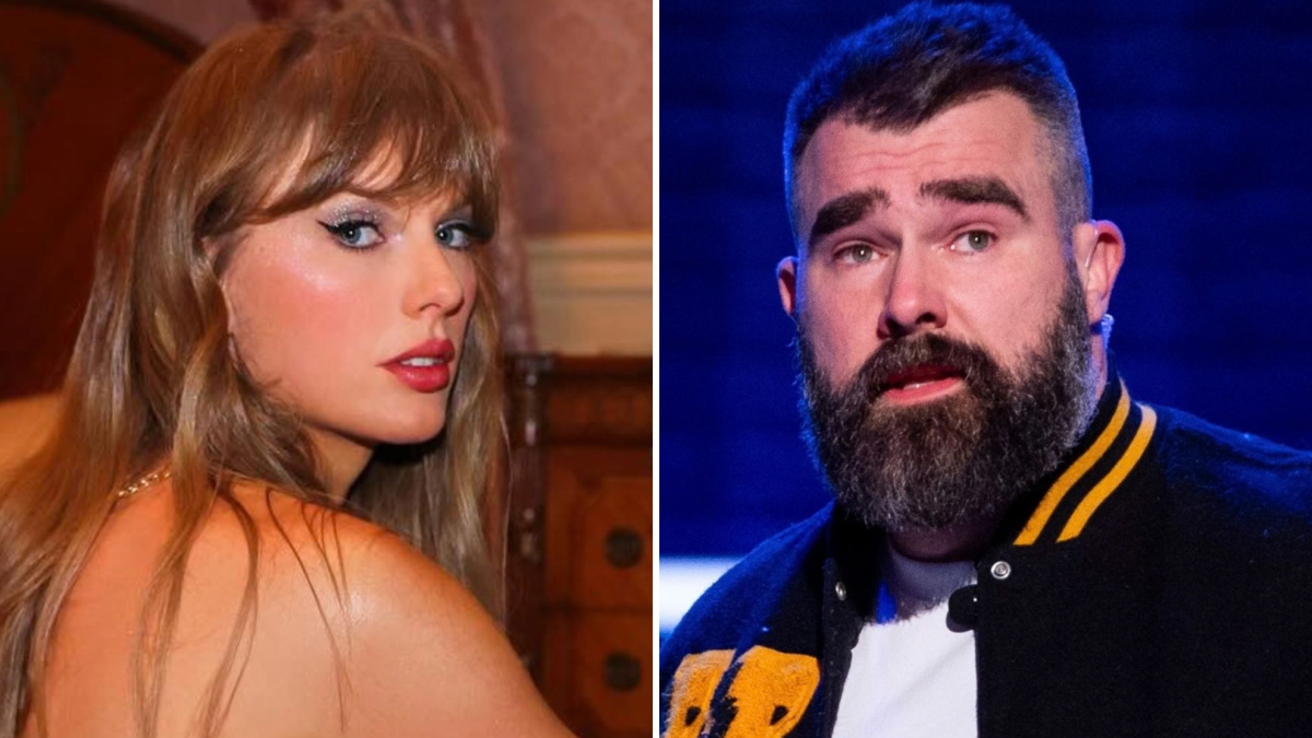 Taylor Swift Playfully Teases Jason Kelce During Travis Kelce’s Historic Night