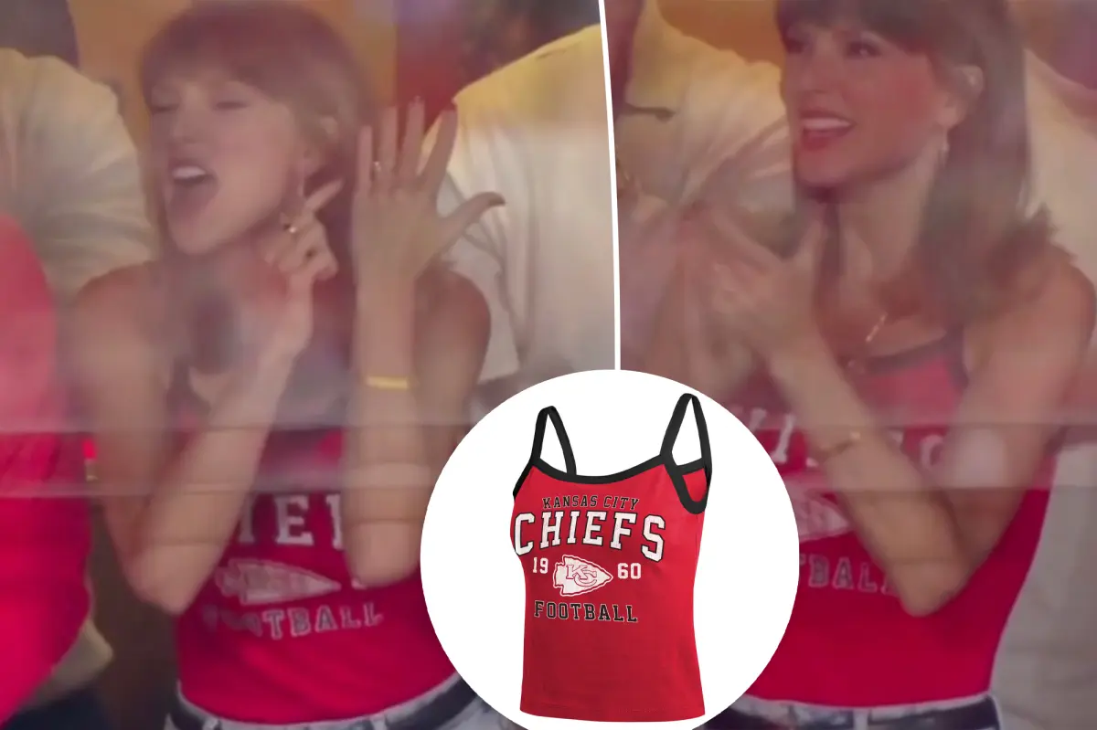 Taylor Swift Wears Erin Andrews Tank Top at Chiefs vs. Colts Game