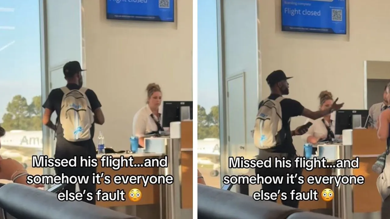 Viral Video Captures Passenger Arguing With Airline Employee After Missing Flight — Internet Shows No Sympathy